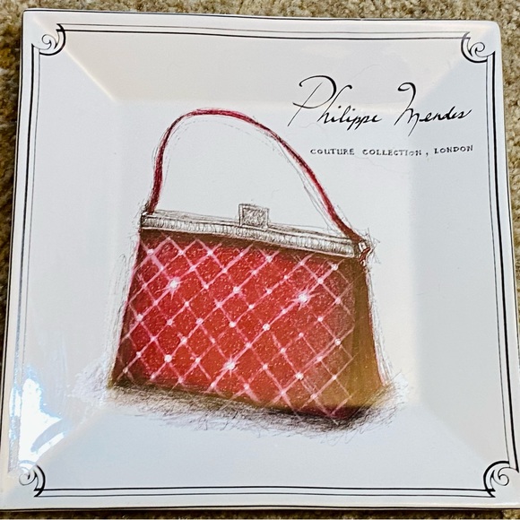 Sakura Stoneware Square Salad Dessert Plates - Couture Handbags/Shoes (Set of 3) - Picture 7 of 8